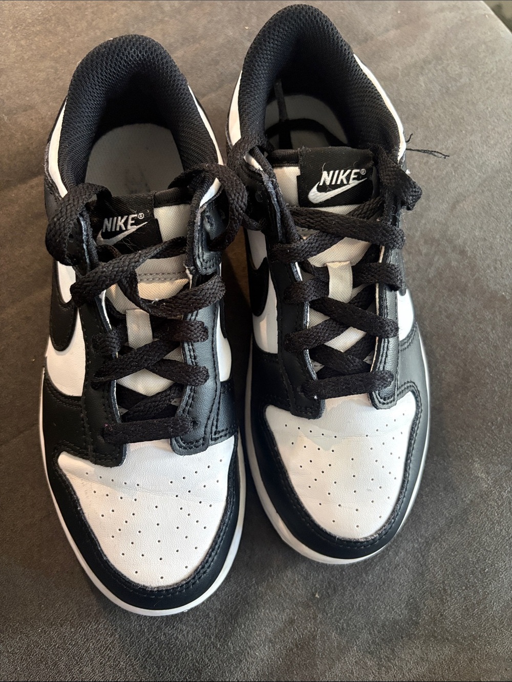 Youth Nike Black and White Kids Low-Top Sneakers